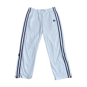 Vintage Abercrombie & Fitch Pants Mens M White Windbreaker Gym Issue Logo Y2K